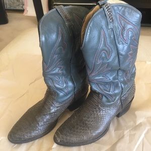 Exotic skin cowboy boots